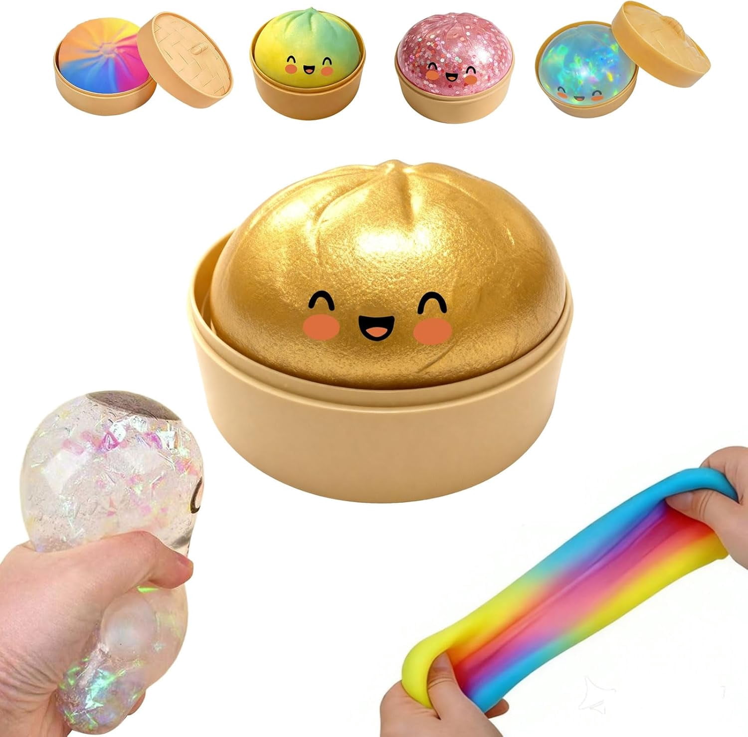 Glitter Dumpling Mystery – Ravioli Géant Pailleté 10 Cm – Boîte Surprise Collector