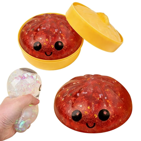 Rare Red Glitter Dumpling Squishy,Mystery Blind Box Bao Bun Collectible,Sparkling Stress Relief Fidget Toy for Adults,Soft Rising Sensory Desk Accessory,squishy dumpling giant,jumbo squishy dumpling