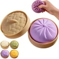 thumbnail image 1 of Giant Glitter Dumpling Squishy with Steamer Box,Super Soft Mega Rainbow Dumplings Stress Ball,Large Anxiety Relief Slow-Rising Decompression Dough for Adults Elderly 1PCS, 1 of 9