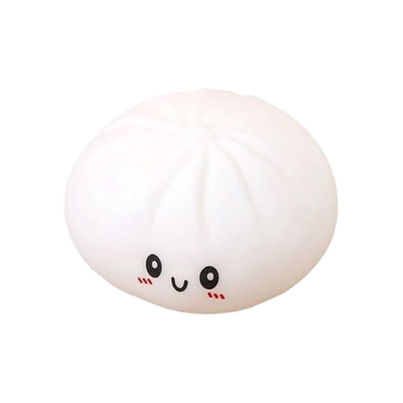 Giant Glitter Dumpling Squishy With Steamer Box Super Soft Mega Rainbow Stress Ball Large Anxiety Relief Slow Rising Decompression Dough For Adults Elderly Dumpling Squishy White 3*3 In