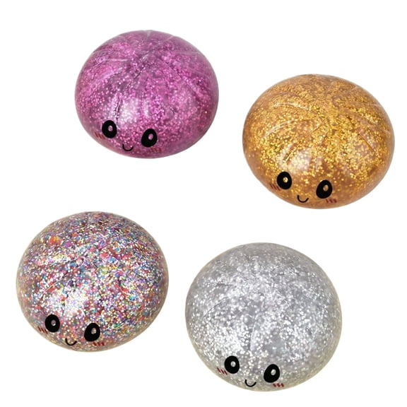 Giant Glitter Dumpling Stress Ball – Mega Rainbow Slow Rise Squeeze Toy, Soft Sensory Dough Fidget for Adults, Cute Relaxation Tool for Desk or Home Random Color