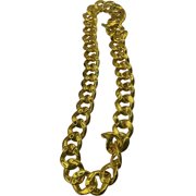 Giant Gold Chain Plastic Rapper Bling Necklace Costume Accessory