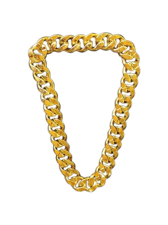 Giant Gold Neck Chain Plastic Imitation Gold Rapper Hip Hop Necklace Chain
