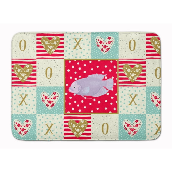 Giant Gourami Love Machine Washable Memory Foam Mat Red