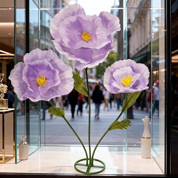 Giant Gradient Paper Flower Decoration – Oversized Standing Paper Flowers for Events, Garden Party, Window Display, Weddings, Birthday Photoshoots, Baby Shower Decorations
