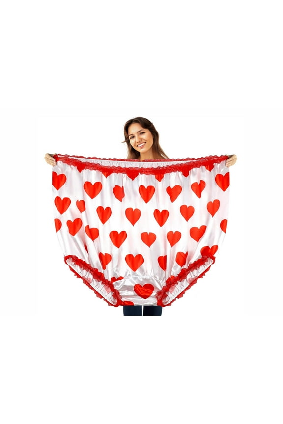 Giant Grand Mama Heart Undies - Funny Joke Gag Gift Underwear For Women or Men - Big Momma Undies Are A Fun Way To Share The Laughs, Great Oversized Funny Adult Gift Novelty Underwear For All