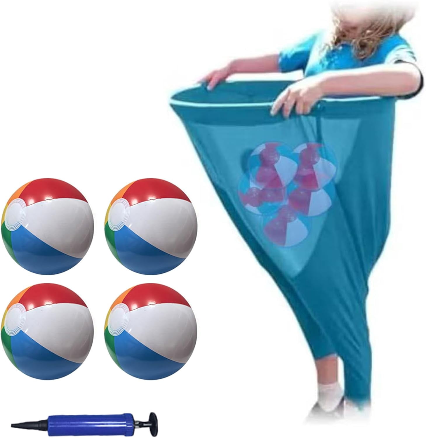 Giant Granny Pants Toss Game Set - Outdoor Party Game with 4 Bouncy Balls & Air Pump | Hilarious Backyard Fun for Adults, Families & Group Events