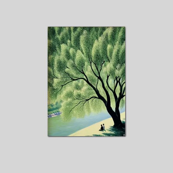 Giant Green Tree Poster, Peaceful Nature Wall Art Poster Full Size 24''x36'' Goldengate