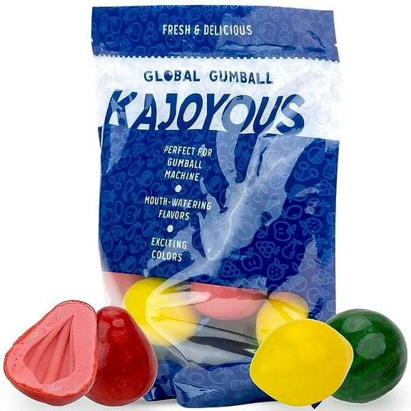 Giant Gumballs - Mega Fruit Gumballs - 2 Inch Giant Chewing Bubble Gum - Big Fruity Gum 1.75 Lb