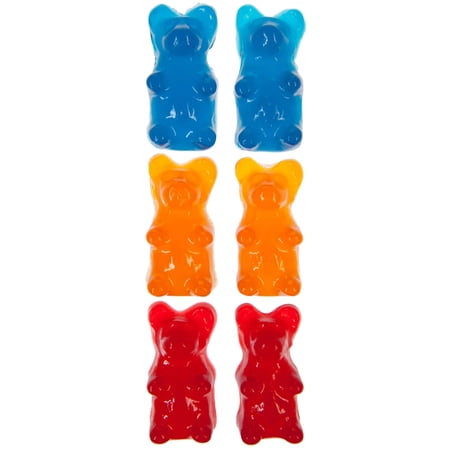 Giant Gummy Bear Big Bear Six Pack - Cherry/Blue Raspberry/Apple
