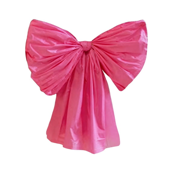 Giant Half-Finished Bowknot Wall Decor Craft Kit - Magenta Color Large Size Easy Diy Craft Project For Easy Installation - For Home Bedroom Living Room Office Party Craft Room