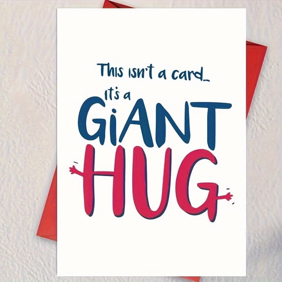 Giant Hug Card Cute Greeting Card Design for Sending Love and Comfort Perfect for Birthdays, Encouragement, or Just Because Envelope Included