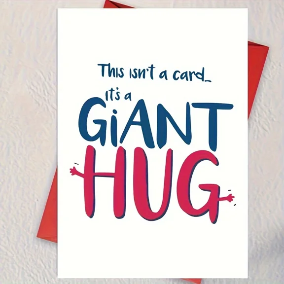 Giant Hug Card Cute Greeting Card Design for Sending Love and Comfort Perfect for Birthdays, Encouragement, or Just Because Envelope Included
