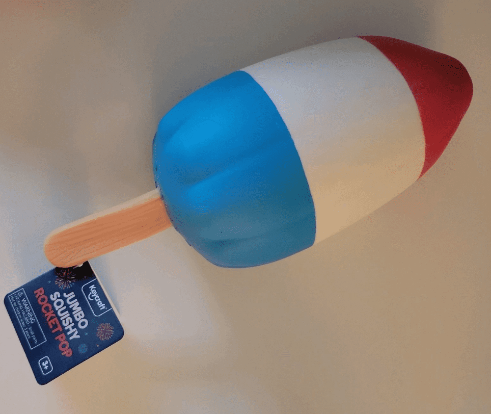 Giant Ice Pop Summer Squishy Tool, Viral Keycaft Jumbo Squishy Rocket Popsicle for Office Tension Relief (1 Pc)