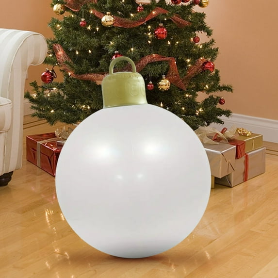 Giant Inflatable Christmas Ball – Oversized Pvc Blow-Up Ball Holiday Yard Ornament, Outdoor Decor for Lawn Porch and Tree Display
