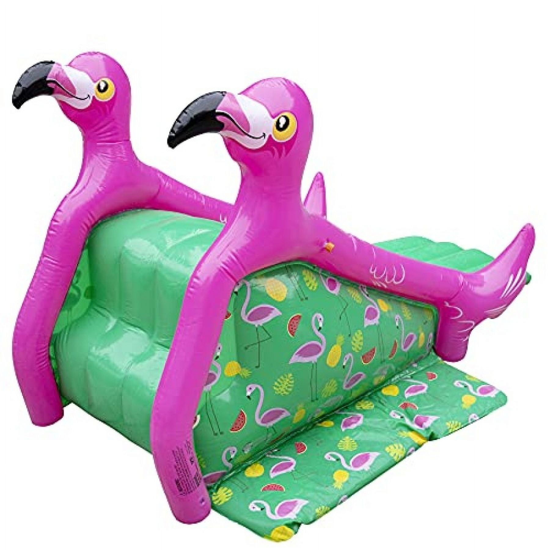 Giant Inflatable Flamingo Pool Water Slide (98x 51x 51) w/ Built in