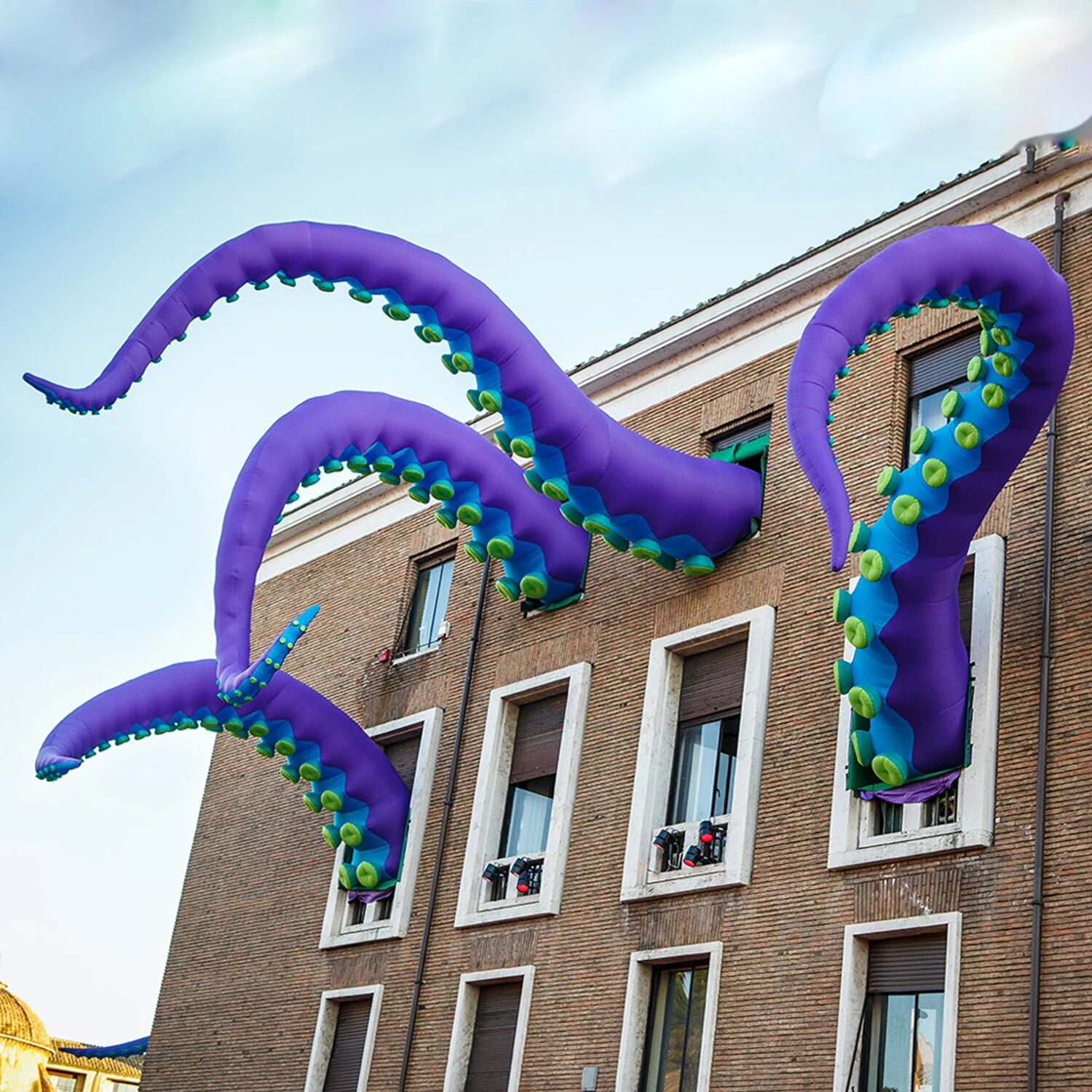 Giant Inflatable Octopus Tentacle With Built In Air Blower Blow Up