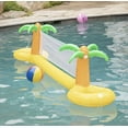 Giant Inflatable Palm Tree Pool Volleyball Net Set w/ Ball 12 ft Long