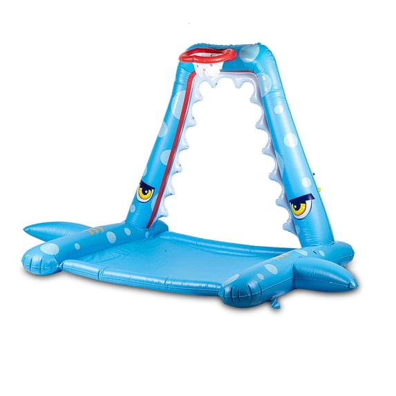 Splash Attack Inflatable Zone Tech Giant Inflatable Shark Splash Pad, Water Sprinkler ...
