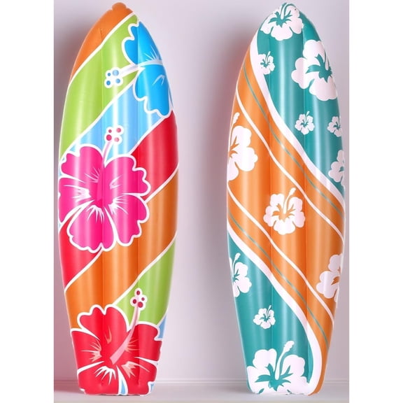 Giant Inflatable Surfboards – 2Pcs 36" Blow-Up Luau Decor for Tropical Beach & Pool Parties