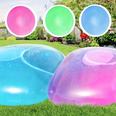 Giant Inflatable Water Balloons 3 Pack Transparent TPR Bubbles Easy to Fill Leakproof for Pool Beach Yard Games Outdoor Activities
