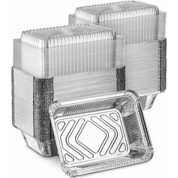 Giant Lasagna Disposable Aluminum Pan with Dome Lid For Baking & Storing (40)