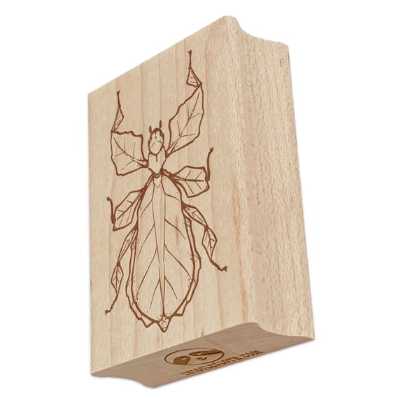 Giant Leaf Insect Bug Rectangle Rubber Stamp Stamping Scrapbooking Crafting - Large 2.5in
