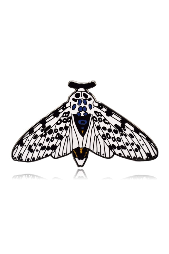 Giant Leopard Moth Hard Enamel Pin | Clayton Jewelry Labs
