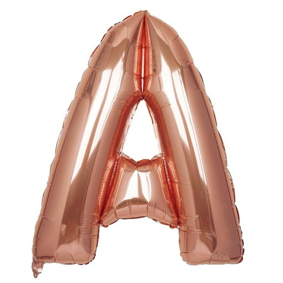 Giant Letter 40" A Rose Gold Mylar Balloon