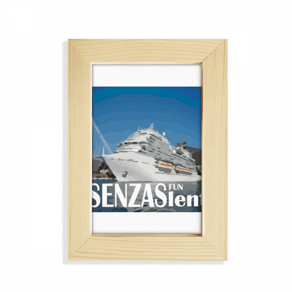 Giant Luxury Cruise Ship Poster Desktop Display Photo Frame Picture Art Painting 5x7 inch