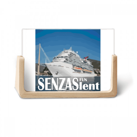 Giant Luxury Cruise Ship Poster Photo Wooden Photo Frame Tabletop Display