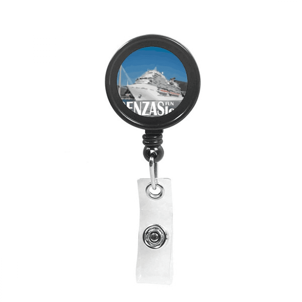 Giant Luxury Cruise Ship Poster Retractable Keychain Badge Holder ID Badge