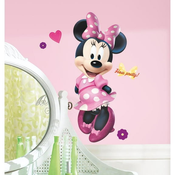 Giant MINNIE MOUSE BOW-TIQUE Peel & Stick Wall Decals Boutique Disney Girls Room Decor Stickers