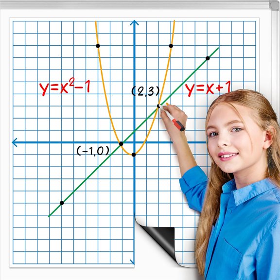 Giant Magnetic XY Coordinate Grid Paper Dry Erase Large Graph Chart