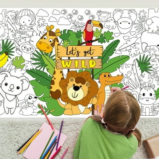 Giant Coloring Poster Self Adhesive Wall Size Coloring Book Wall Decal Huge  Peel and Stick Coloring Page Oversize Doodle Art for Kids Children Adults
