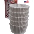 Giant Muffin Cups 250 Pc USA MADE White Cupcake Liners for Baking