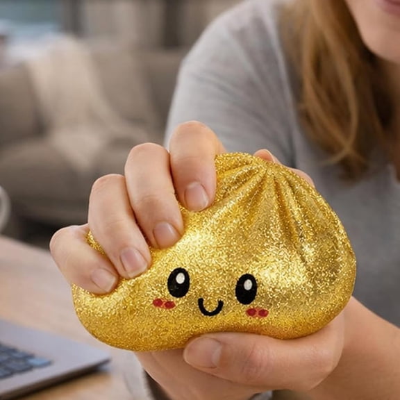 Giant Mystery Dumpling Squishy Jumbo Dumpling Stress Ball Squishy Bun Anxiety Relief Fidget Soft Squeeze Decompression Dough for Adults Classroom Prizes Party Favors