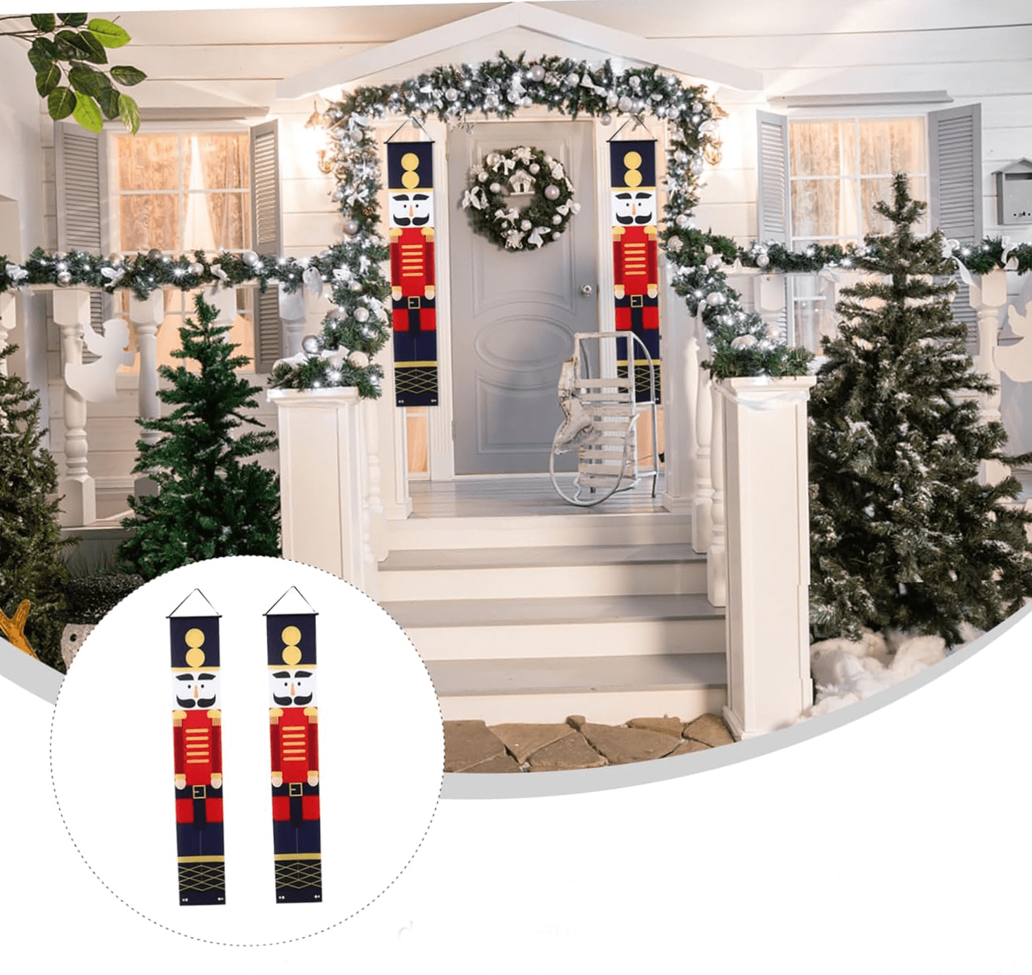 Giant Nutcracker 6FT, 1 Pair Nutcracker Christmas Decorations for ...