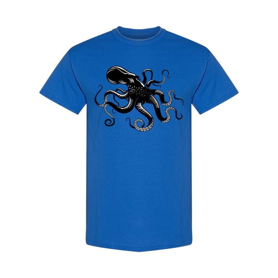 Giant Octopus Graphic T-Shirt Men -Image by Shutterstock, Male x-Large