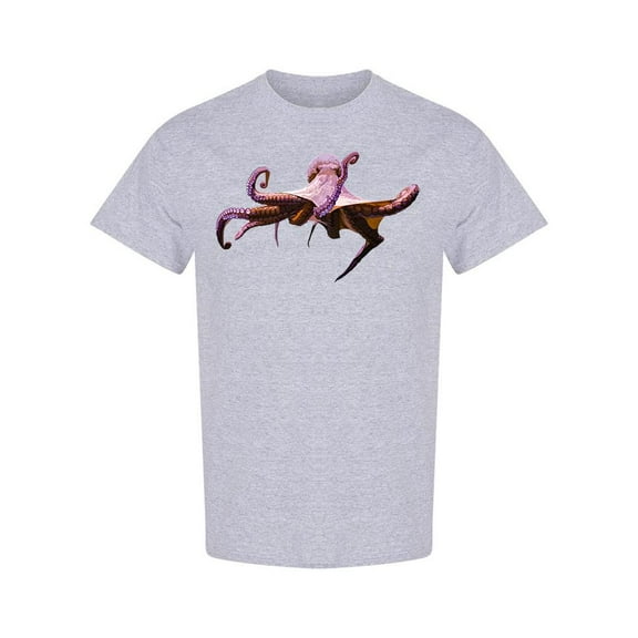 Giant Octopus Realistic Design T-Shirt Men -Image by Shutterstock, Male 3X-Large
