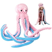 Potaroma Long Tentacle Octopus Dog Toy, 3.3ft Extra Long Squeaky Plush with Soft Crinkle for Chewing