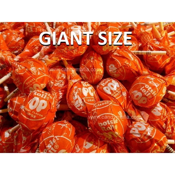 Giant Orange Tootsie Pops Orange 42 Count