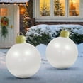 thumbnail image 1 of ‌Giant PVC Inflatable Christmas Decorated Ball Ornaments - 23.6in Outdoor Xmas Blow Ball Decorations,Wind-Resistant,Multi-Functional Holiday Decor for Home/Garden/Mall (1-Pack)‌, 1 of 6