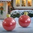 thumbnail image 1 of Taicans ‌Giant PVC Inflatable Christmas Decorated Ball Ornaments - 23.6in Outdoor Xmas Blow Ball Decorations,Wind-Resistant,Multi-Functional Holiday Decor for Home/Garden/Mall (1-Pack)‌, 1 of 5