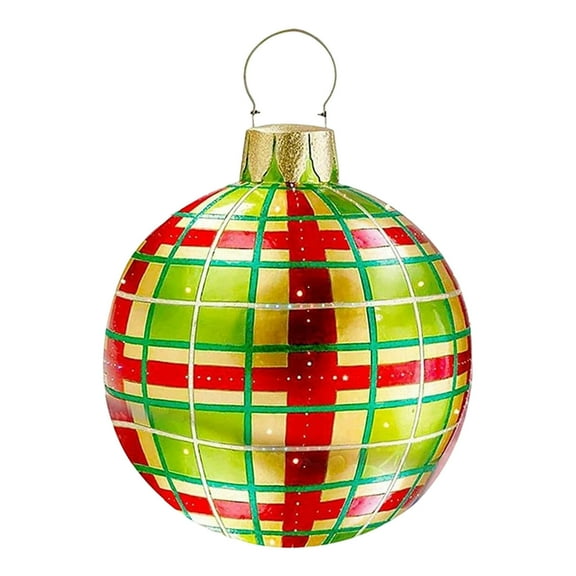 Giant PVC Inflatable Christmas Decorated Ball Ornaments Outdoor Large Xmas Blow Ball Decorations for Christmas Themed Party Ornaments(Light Green)