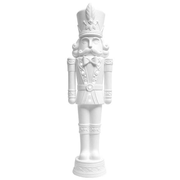 Giant Paint-it-Yourself Light-Up LED Nutcracker Christmas Decoration, Christmas Nutcracker Soldier 7.87"