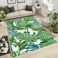 thumbnail image 1 of Giant Palm Leaves of Tropical Plants Area Rugs, Green Printed Leaves Modern Rugs, Soft Machine Washable Breathable Carpet Mat for Room Living Room Farmhouse Kindergarten 2'x3', 1 of 6