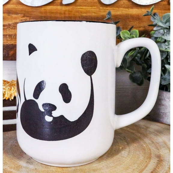 Giant Panda Bear Abstract Silhouette Art Ceramic Coffee Tea Mug Drink Cup 18oz