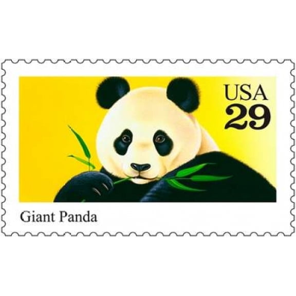 Giant Panda Canvas Art - US POSTAL SERVICE (24 x 36)