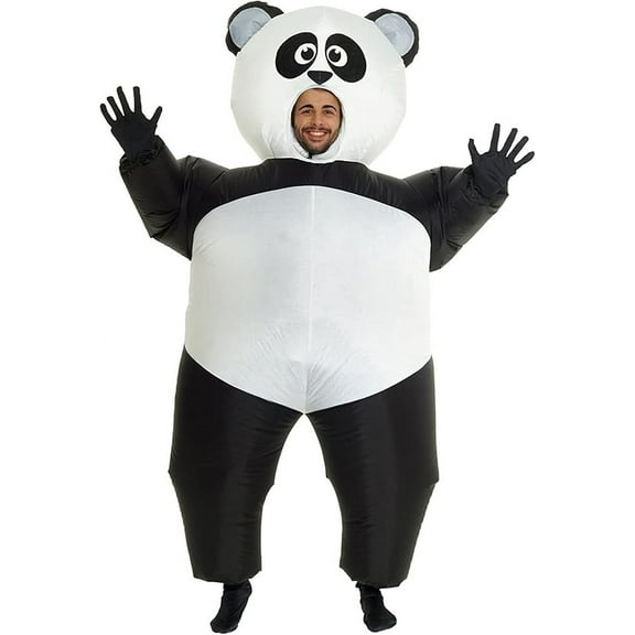 Giant Panda Inflatable Halloween Costume for Adults, Adult Size S-XL (28-42), by Morph Costumes